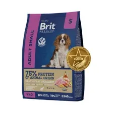 Сухой корм для собак BRIT Premium by Nature Adult S