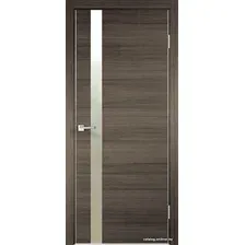 Межкомнатная дверь Velldoris Techno Z1 80x200 (дуб серый поперечный, зеркало матированное)