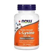 L-лизин L-Lysine 1000мг - 100тб/ NOW Foods