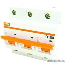 Выключатель автоматический TDM Electric ВА 47-100 3Р 80А (D) 10кА SQ0207-0032