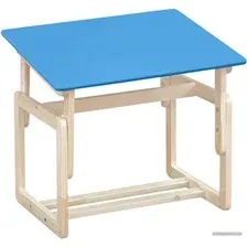 Детский стол Элегия Детский регулируемый (синий/лак)