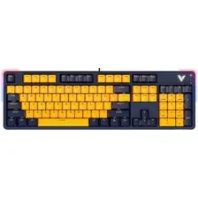 Клавиатура Rapoo V500 Pro 2024 (темно-синий/желтый)