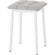 Табурет AMC Comfort 7К6.6 (кожзам, серый/белый)