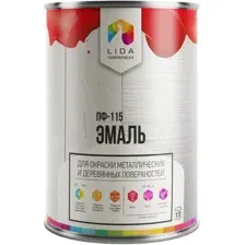 Эмаль LIDA ПФ-115 1.8 кг (черный)