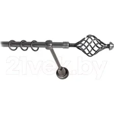 Карниз для штор Lm Decor Вираж 098 1р гладкий (антрацит, 1.8м)