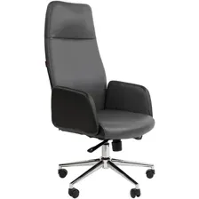 Офисное кресло CHAIRMAN 929 (экопремиум черный/серый)