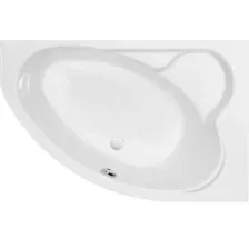 Ванна Cersanit Kaliope 153x100 R 63442 (с каркасом и сифоном Prime черный)