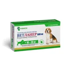 Рубикон Ветланер Таблетка для собак 10-20 кг 1 таб (500 мг)