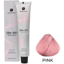 Крем-краска для волос Adricoco Miss Adri с кератином тон розовый (60мл)