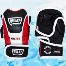 Перчатки BULAT Full Contact MMA кожа черный/красный/белый (KMA-189-M)