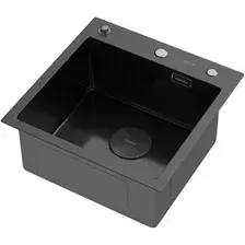Кухонная мойка ARFEKA ECO AR 450*450 POP-UP BLACK PVD NANO DECOR MILLET GRAINS (настольная)