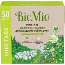 Таблетки для посудомоечной машины BioMio бергамот и юдзу, 50 шт