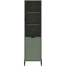 Шкаф-витрина Black Red White Paloma REG1W1D (дымчатый зеленый)