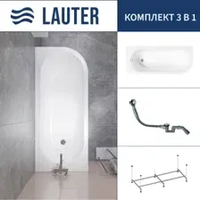 Ванна Lauter Monaco 170x72.5 2113170L (с каркасом и сифоном 21Y32000 хром)