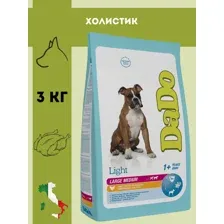 Сухой корм для собак Dado Light для средних и крупных пород с мясом курицы и рисом, 3 кг
