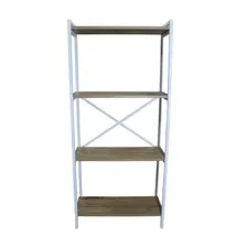 Стеллаж ALLERD RION белый муар/дуб нокс 67,5x30x150 см. арт. 1040110600
