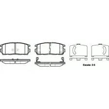 Тормозные колодки дисковые задняя ось ROADHOUSE 21260.12