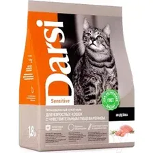 Сухой корм для кошек Darsi Sensitive С индейкой / 37162 (1.8кг)