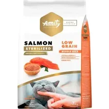 Корм для кошек Amity Super Premium, после стерилизации, лосось, 7 кг