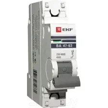 Выключатель автоматический EKF ВА 47-63 1Р 40А (B) PROxima mcb4763-1-40B-pro