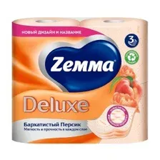 Туалетная бумага Zemma Deluxe Бархатистый персик 3 слоя (4рул)