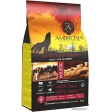 Сухой корм для собак Ambrosia Adult All Breeds Beef & Fresh Salmon (для всех пород с говядиной и лососем) 2 кг
