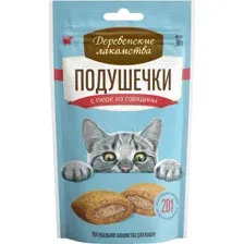 Подушечки с пюре из говядины для кошек 30 г