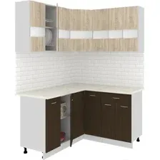 Готовая кухня Кортекс-мебель Корнелия Экстра 1.5x1.4м (дуб сонома/венге/мадрид)