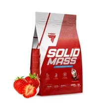 Гейнер SOLID MASS, TREC NUTRITION, КЛУБНИКА, 1000 г