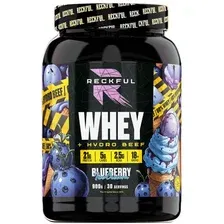 Протеин комплексный Reckful Whey + Beef protein (черничное мороженое, 900г)