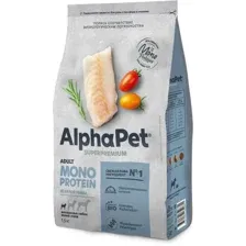 Сухой корм для собак AlphaPet Monoprotein для мелких пород с белой рыбой 1.5 кг