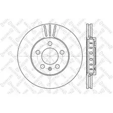 Тормозной диск STELLOX 6020-4758V-SX вентилируемый , передняя ось