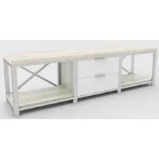 Тумба Hype Mebel Хельга 150x40 (белый/древесина белая)
