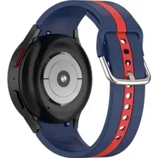 Ремешок Rumi Sport Line силиконовый для Samsung Galaxy Watch4/5/6 (20 мм, синий/красный)