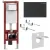 Инсталляция для унитаза Asten Readle Zentralmodul AR0501-0601B c черной матовой кнопкой