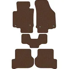 Комплект ковриков для авто Alicosta Skoda Octavia II (универсал, лифтбек / A5) 2004 - 2013 (коричневый, сота)