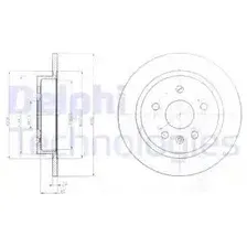 Тормозной диск DELPHI BG4188 полный , задняя ось