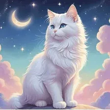 Алмазная мозаика  Феникс+ Лунный кот 68596