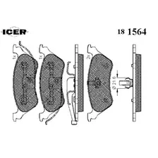 Тормозные колодки дисковые задняя ось ICER 181564