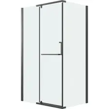Душевой уголок Grossman Pragma 100x100x195 120.K33.03.1010.21.02 (черный матовый/стекло шиншилла)