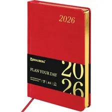Ежедневник Brauberg 2026 / 117055 (красный)