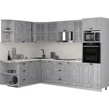Готовая кухня Интерлиния Мила Деко 1.88x2.8 LV (керамика/керамика/опал светлый)