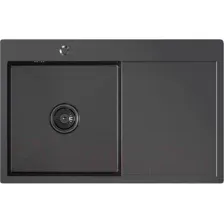 Кухонная мойка Mixline Pro 552922 (черный графит, с сифоном)