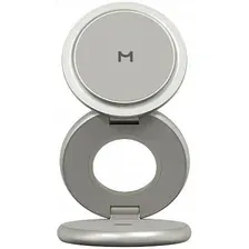 Беспроводное зарядное Magssory Signature Disc Pro для Apple 3 в 1 WCH073 (титановый)
