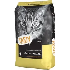 Сухой корм для кошек TASTY курица 10 кг (4607004707988)