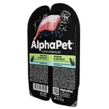 AlphaPet Superpremium Кролик и черника в соусе 80 г