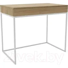 Консольный столик Hype Mebel Авелин 90x40 (белый/дуб галифакс натуральный)