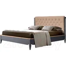 Двуспальная кровать Гомельдрев Тельма ГМ 6581-13 180x200 Дуб (Helena-1/капри/натуральный дуб)