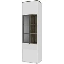 Шкаф-витрина Anrex Simple 1V2D3N (белый/монте/джелато)