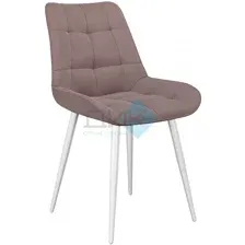 стул кухонный DikLine 206М White (микровелюр В), B5 LATTE